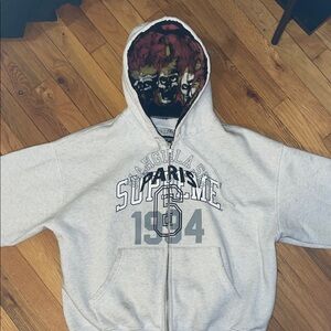 Supreme mason margiela Gray Paris 1994 Zip-Up Hoodie
